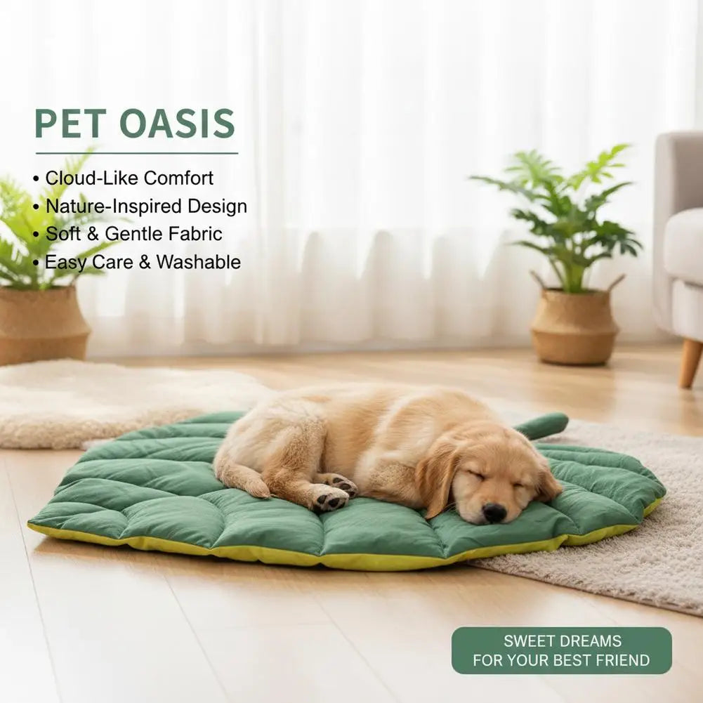 Cat Bed Mat Leaf Shape Pet Blanket Soft Puppy Sleeping Pad Washable Non-Slip Room Decor Floor Rug for Dogs Cats Pet Supplies