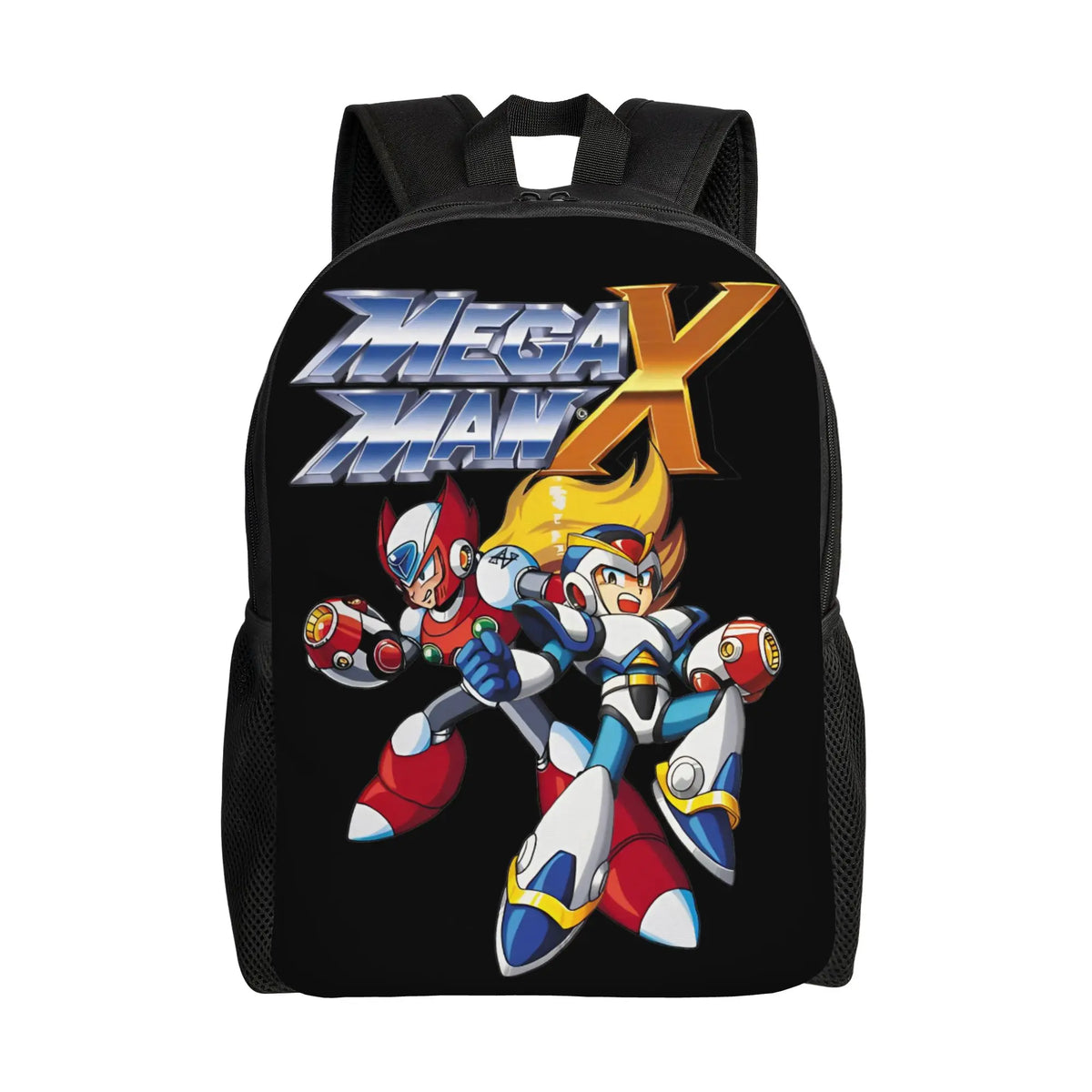 Megaman X Scifi Video Game   Backpack for Men Women Fashion High School Hiking Travel Daypack  Laptop Canvas Bags Lightweight
