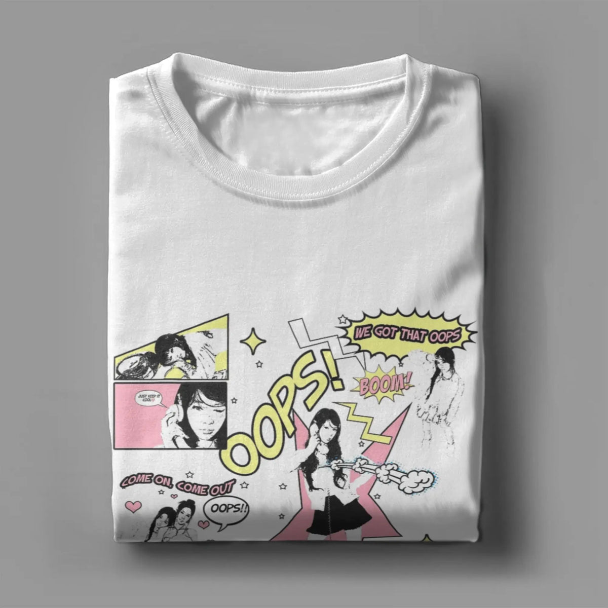 Illit Kpop T-Shirt Men  Funny Pure Cotton Tee Shirt Crew Neck Short Sleeve T Shirts Classic Clothes