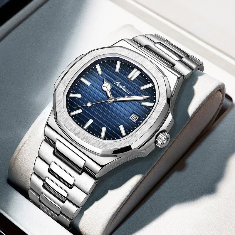Men Quartz Watch High end Fashion  Male Business Wristwatch Ultra Thin Steel Band Waterproof Luminous Quartz Watches Boy Gifts