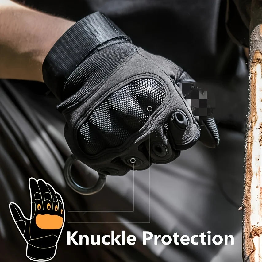 Outdoor Touchscreen Gloves for Men Full Finger Tactical Gloves, Palm Anti-Slip Design, Durable Gloves For Outdoor Activities