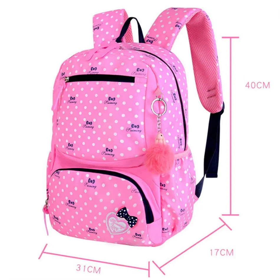Bunnyfly 3pcs/Set Kids School Bag Backpack Set Fashion Lovely Children's Backpack for Girls Student Mochila Sac
