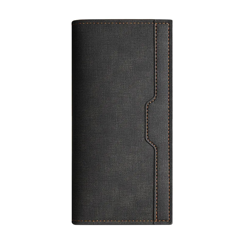 Men's Wallet Men's Long Wallet Vertical Thin Youth Soft Leather Clip Multiple Card Slots Large Capacity Fashionable Suit Bag