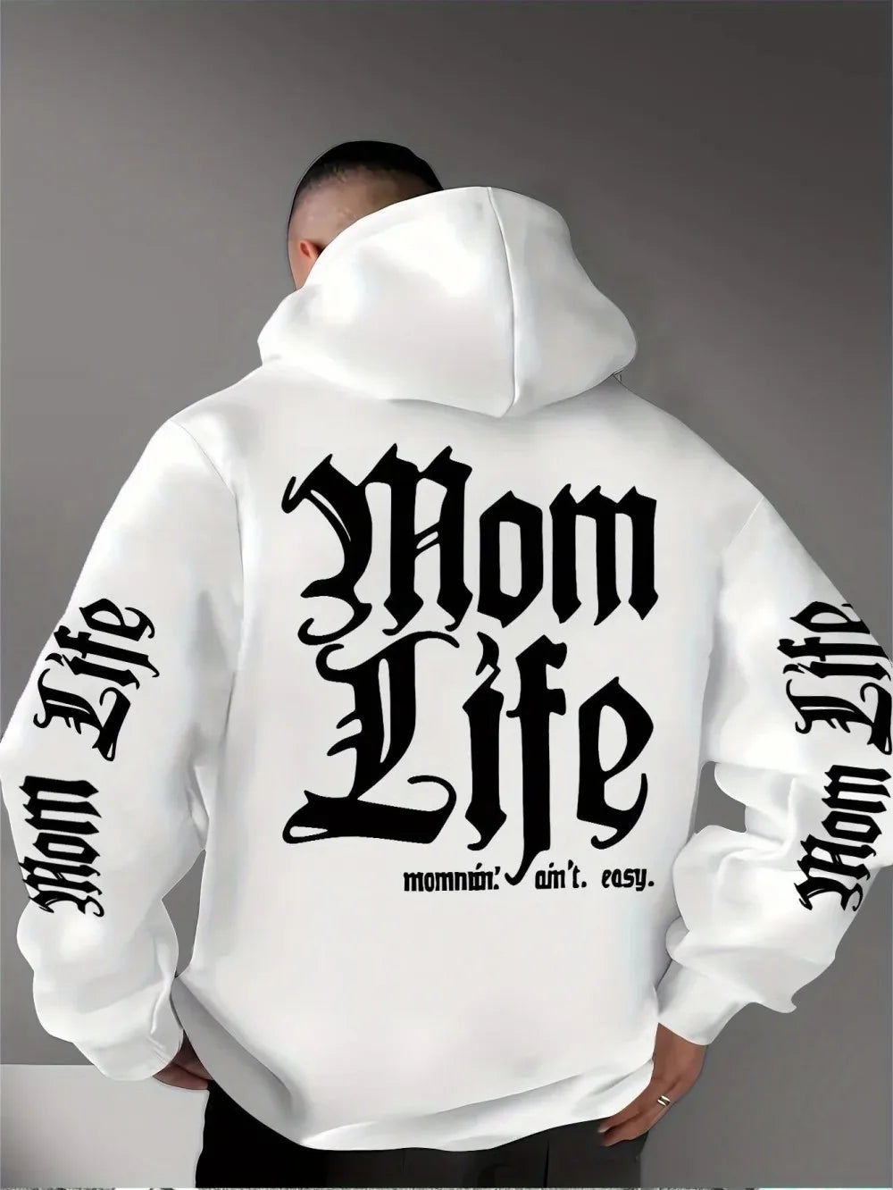 Fashionable Men's New Autumn Gothic Letter Printed Comfortable Soft Hoodie Outdoor Street Versatile Top