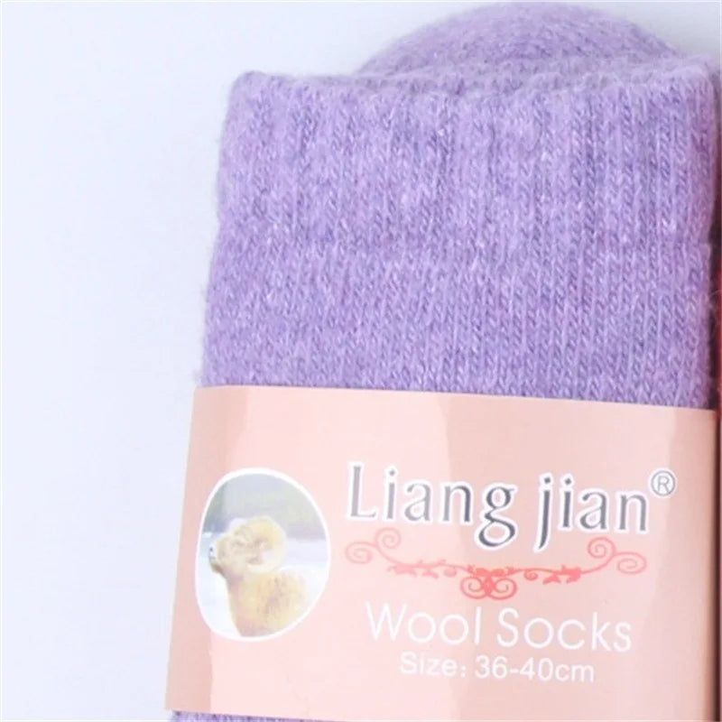 Super Warm Funny Happy Male Men Thicker Solid Socks Merino Wool Rabbit Socks Snow Winter Socks calceta hombre skarpety meskie