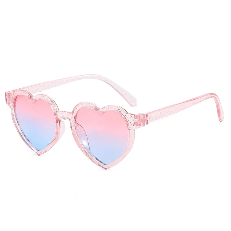Trendy Heart-Shaped Kids Sunglasses Candy Color Children Shades for Baby Eyewear Toddler Boys Girls Sun Glasses UV400 3-12 Years