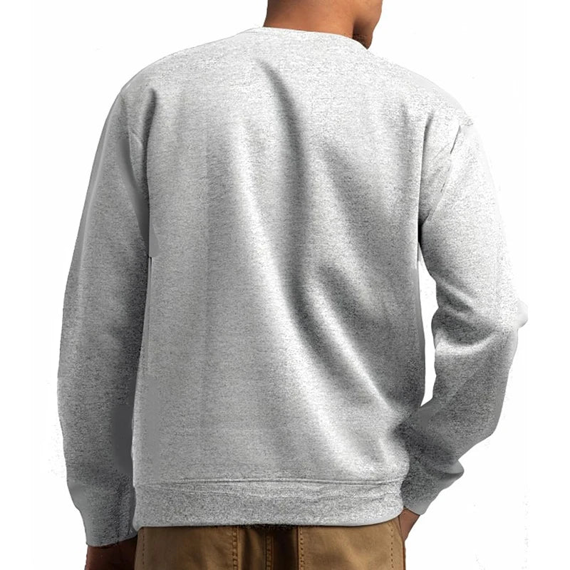 Basic Crewneck Sweatshirts for Men Women Spring Fall Warm Comfy Fleece Lined Pullover Tops Athletic Casual Loose Fit Sweaters