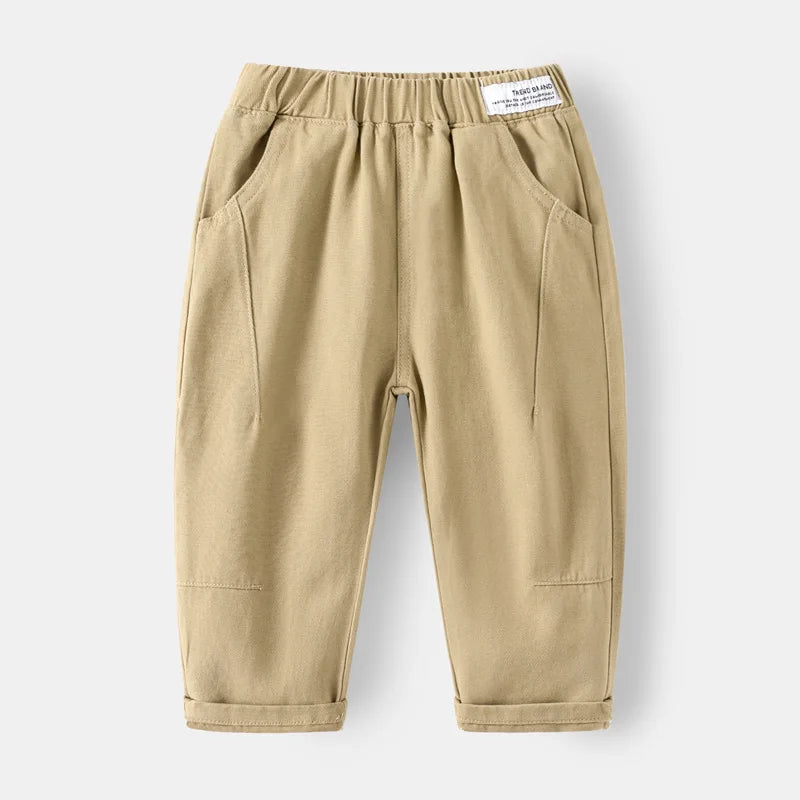 Boys Pants Cotton Kids Toddler Boy Trousers Baby 1 2 3 4 5 6 7 8 Yrs Casual Green Khaki Pants Spring Autumn Children's Clothing