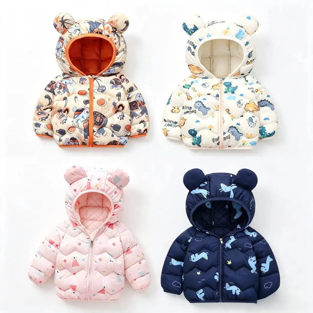 Children's Coat Baby Cartoon Jacket Boys Hooded Clothing Girls Warm Winter Clothes Toddler Kids Outerwear