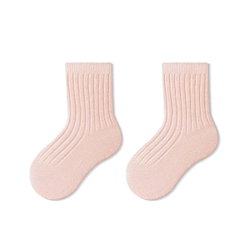 MILANCEL New Spring Baby Floor Socks Kids Cute Solid color In tube socks Infant Girls Socks