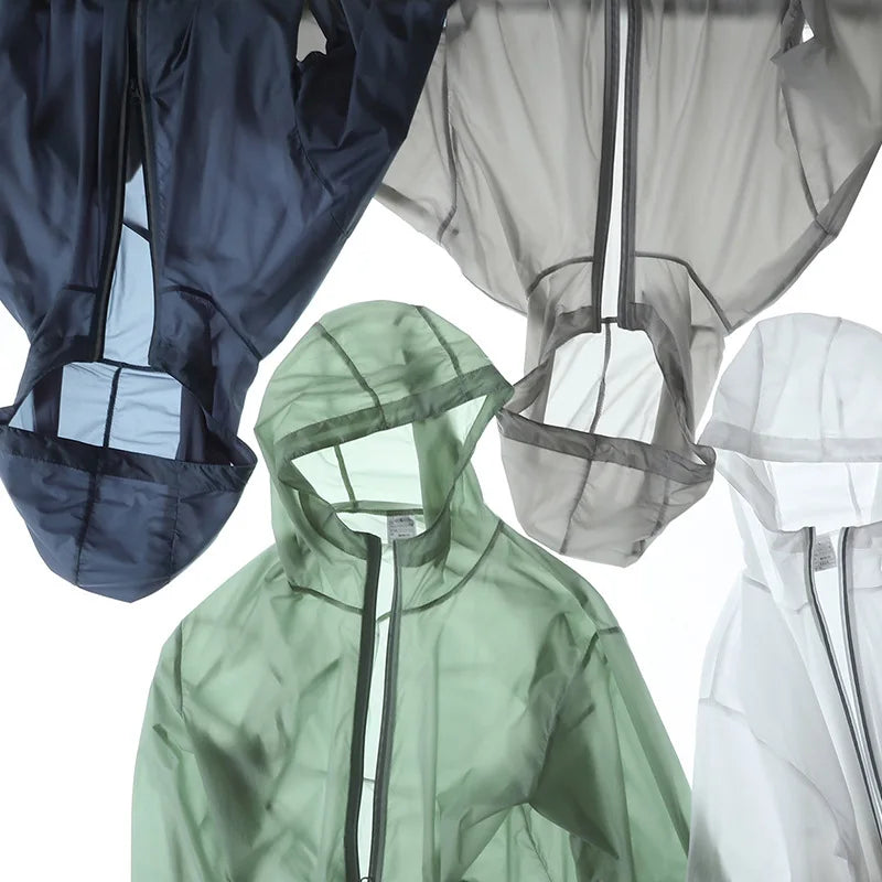UPF 50+ UV Sun Protection Clothing Men Hoodie Windbreaker Breathable Ultrathin Sunscreen Jacket Outdoor Fishing Running Jacket
