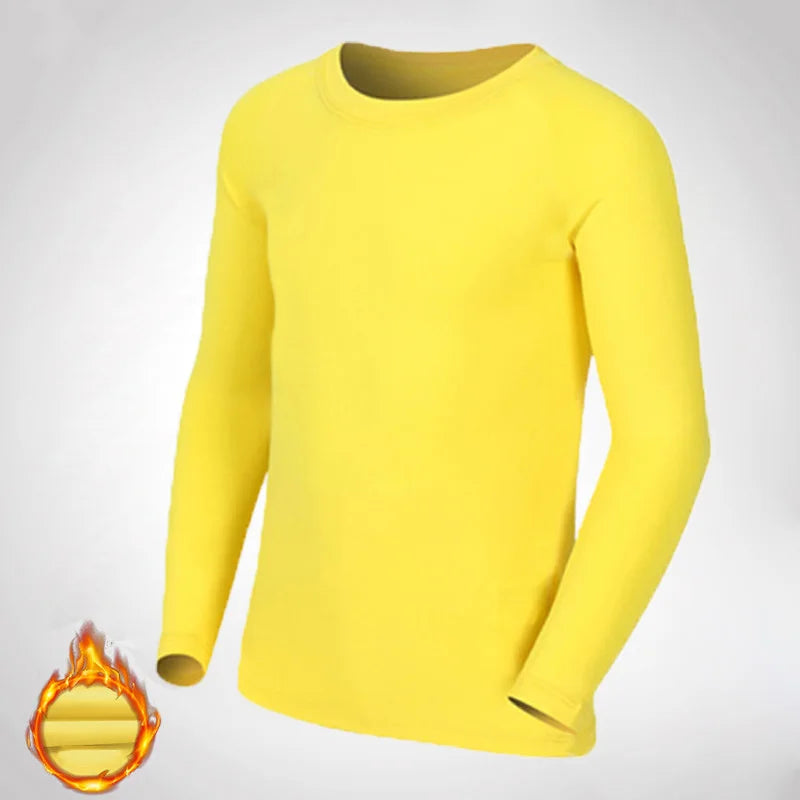Kids Children Boy Girl Running Long T Shirt Fitness Sport Basketball Football Outdoor Hiking Jogging Thermal Soccer Clothes J25