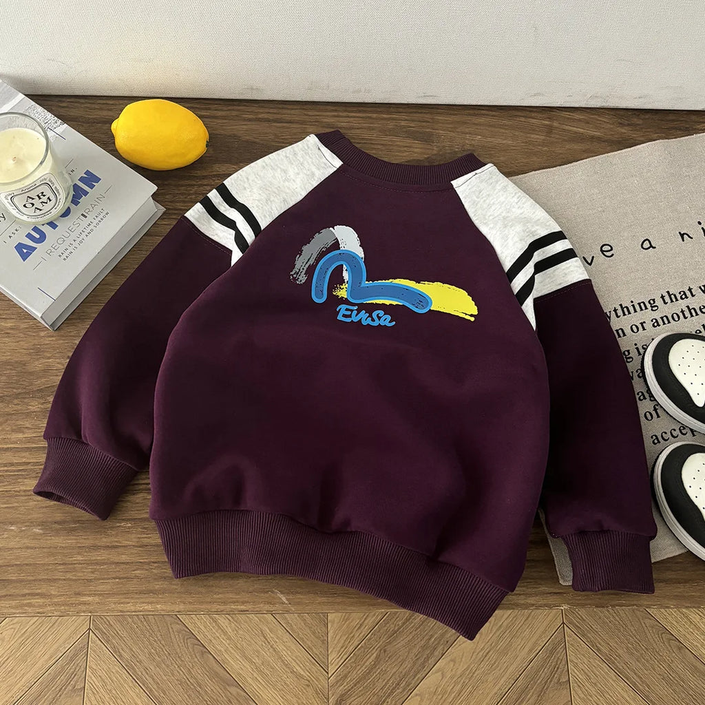 Kids Sweatshirt 2026 Autumn New Arrival For Boys and Girls Color Block Korean Style Sport Outwear Children's Casual Shirts