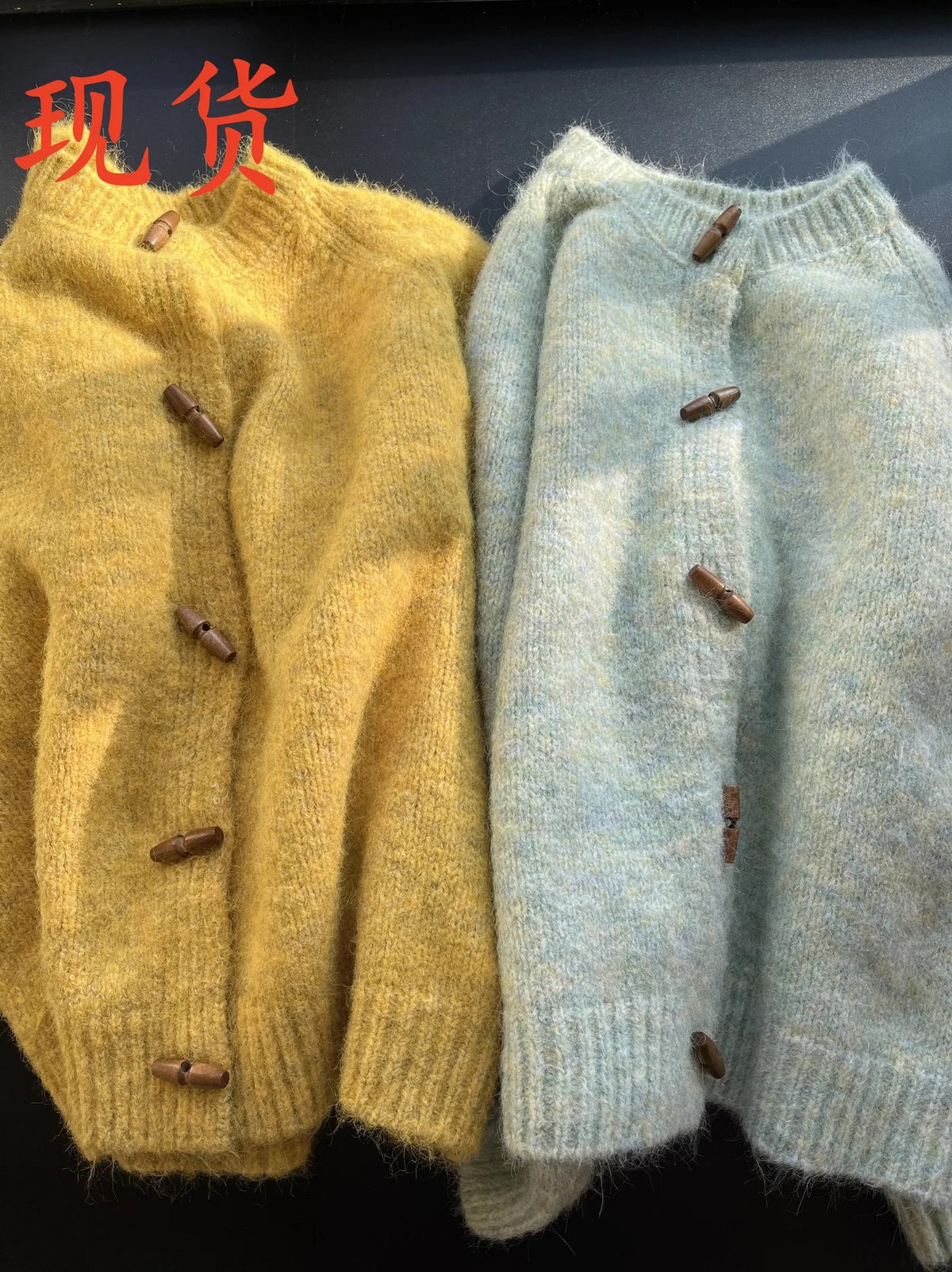 Knitted Sweater Design Sense Niche Age-reducing Yellow Sweater Cardigan Women's Autumn