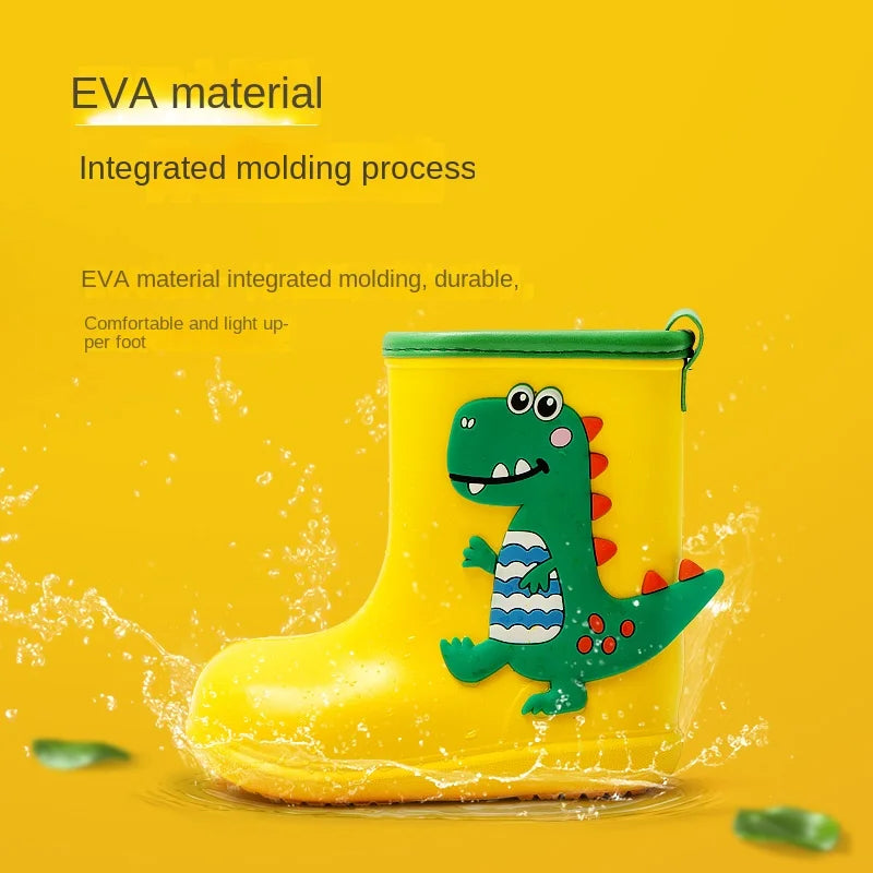 Children Rain Boots Baby Boys Girl EVA Non-slip Outdoor Cartoon Dinosaur Rain boots for Kids Waterproof Shoes Water boots girl