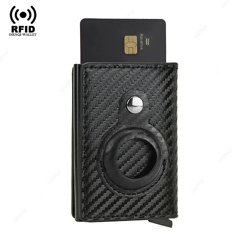 Men Wallet for Airtag Card Holder ID Bank Credit Cardholder Anti-theft Minimalist Metal Wallets Air Tag Male Aluminium Card Case
