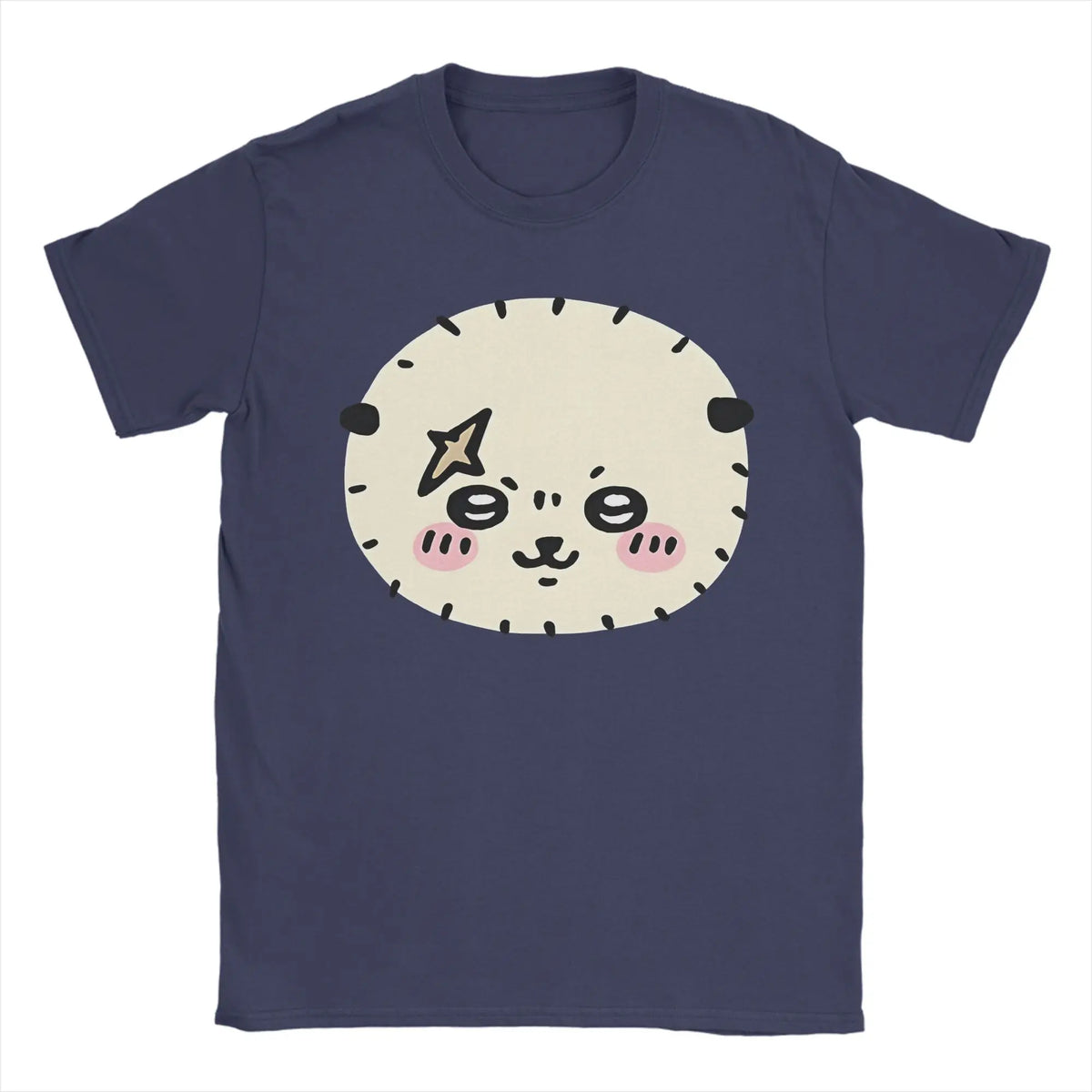 Funny Chiikawas Rakko T-Shirts Men Round Neck Cotton T Shirts  Short Sleeve Tees Unique Tops