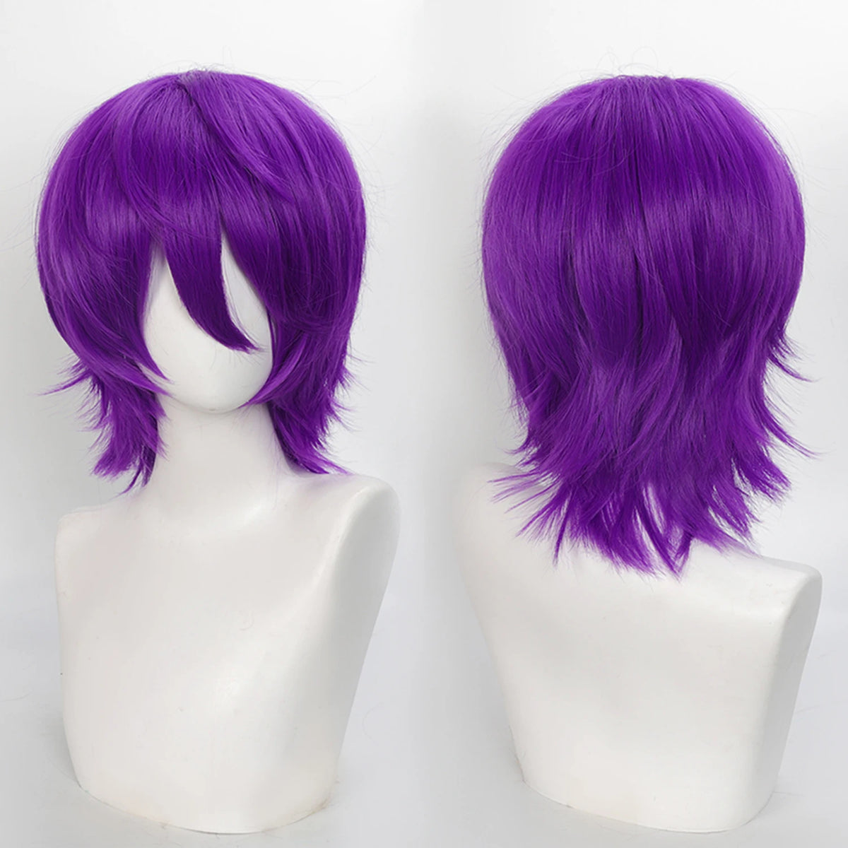 Short Wavy Bob Synthetic Wig with Air Bangs Heat Resistance Shoulder Length Curled 14inch Wigs for Daily Use Cosplay for Women