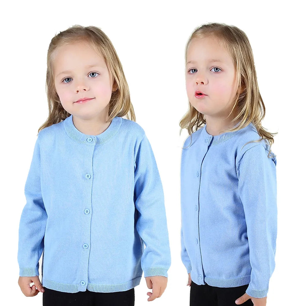 Boys Girls Knitting Sweaters Kids Cardigans Solid O-Neck Spring Autumn Sweater Baby Kids Cardigans Coat Childrens Clothing 1-9Y