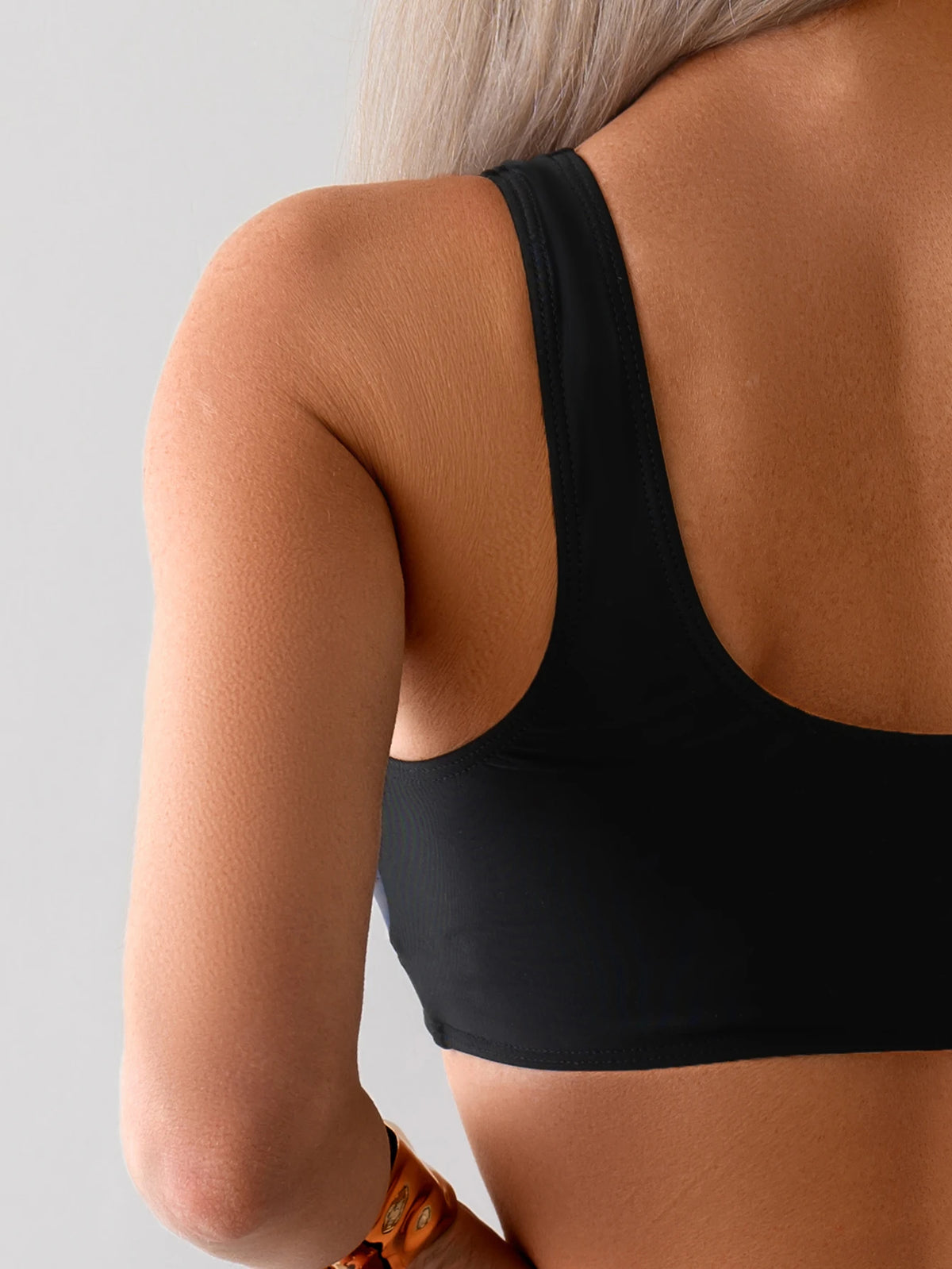 Women's Sporty Two-Piece Swimsuit, Slim-Fit Color Block Patchwork Bikini, High Waist Swimwear