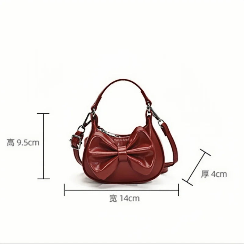 2026 New Kids Girls Cute Bowknot Handbag Fashion Crossbody Bag Detachable Strap Mini Shoulder Bag for Children Stylish Purse