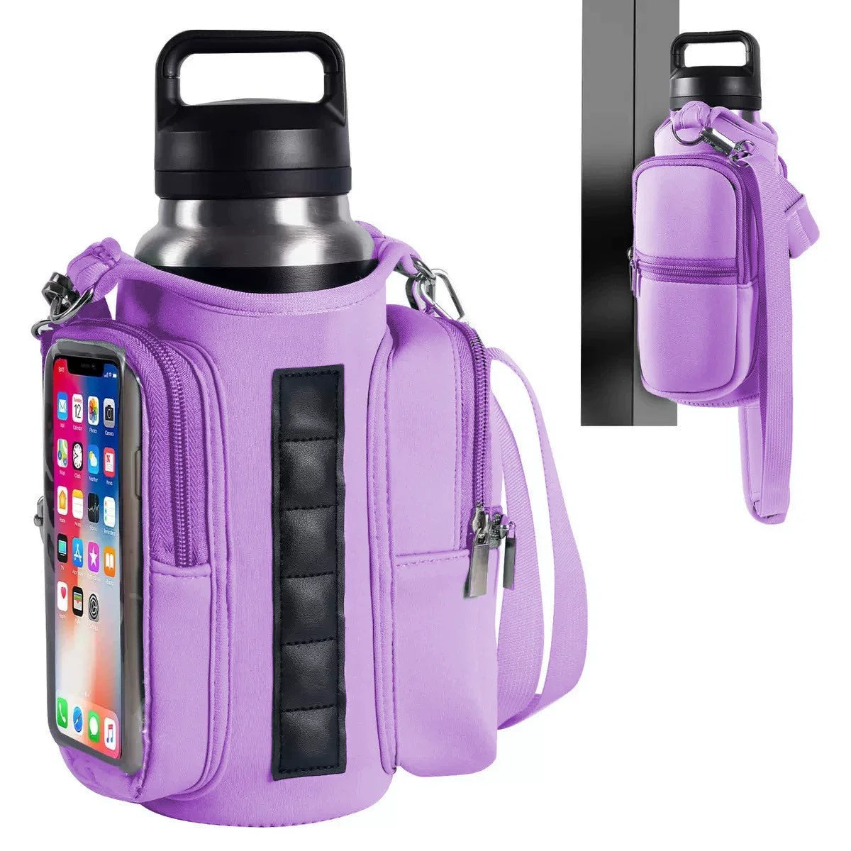 Magnetic Gym Bags for Men Women with Strap,Bag Water Bottle Holder for Travel, Work,Sports,Water Bottle Sling Bag with Pocket