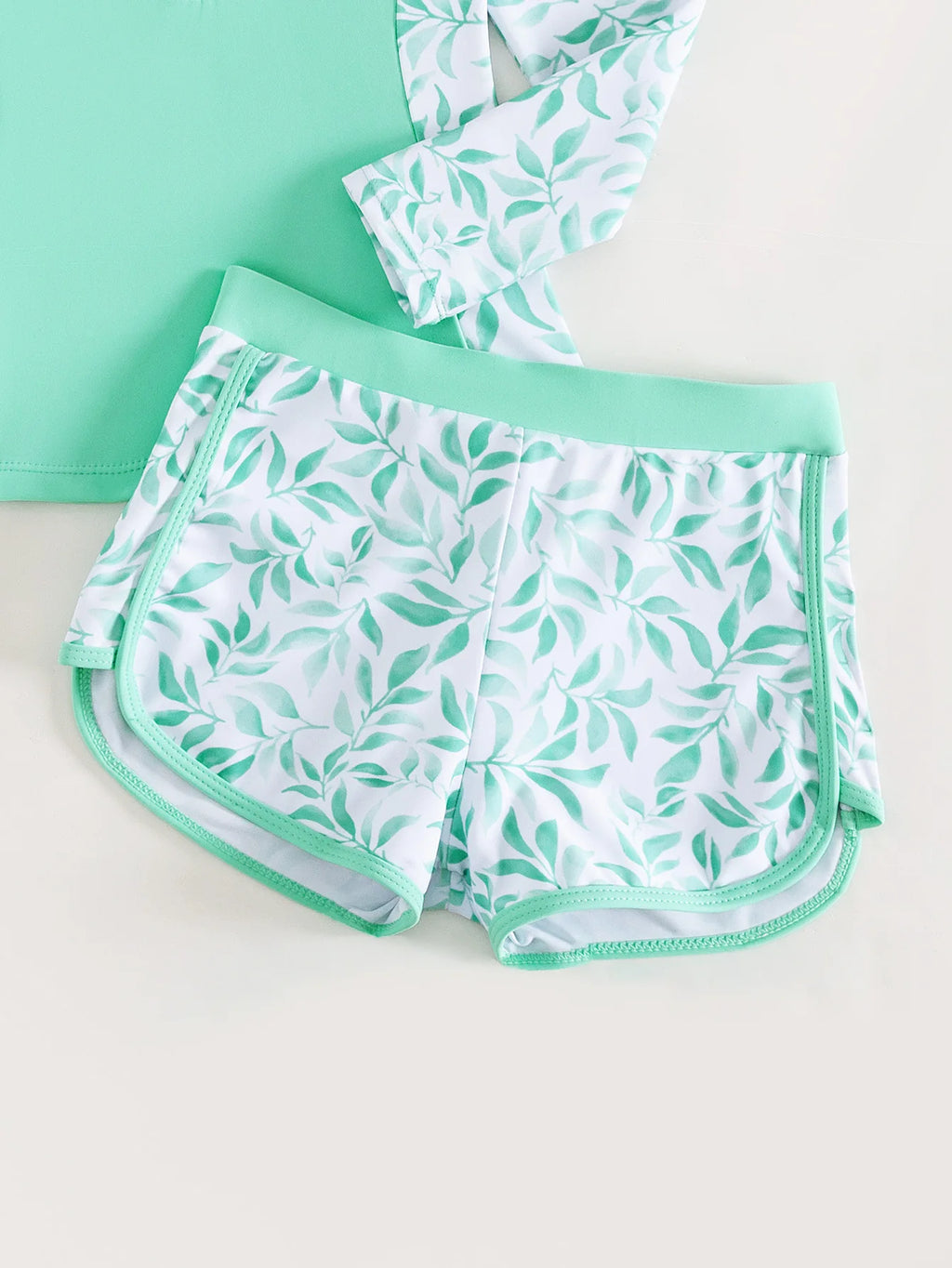 Bathing Suit With Short Toddler Girls Long Sleeve Swimsuits Swimwear Little Girls Swimsuits 2 Pieces Kid купальник для девочки