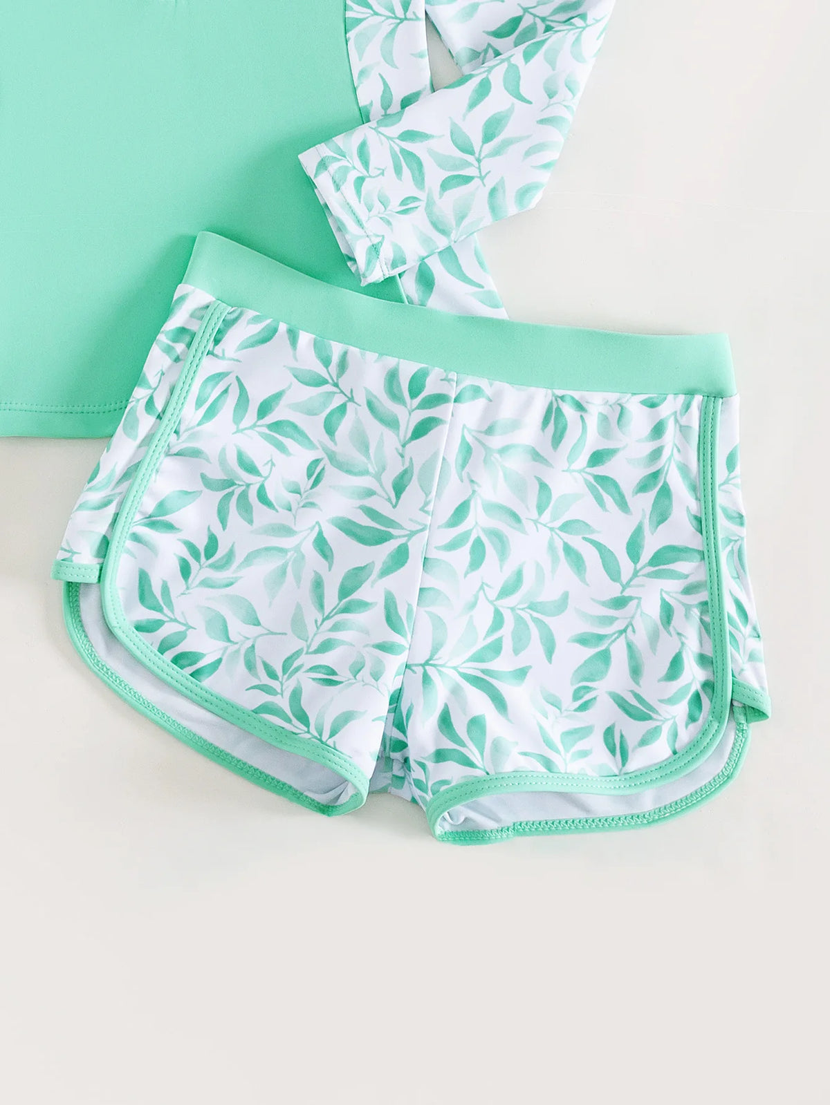 Bathing Suit With Short Toddler Girls Long Sleeve Swimsuits Swimwear Little Girls Swimsuits 2 Pieces Kid купальник для девочки