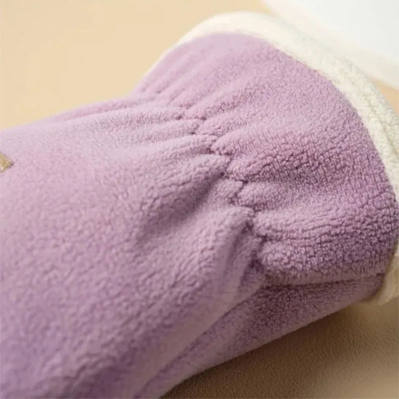 Winter Cycling Gloves for Women, Windproof Gloves for Sports and Running, Fleece-Lined and Thickened Thermal Gloves, Touchscreen Gloves