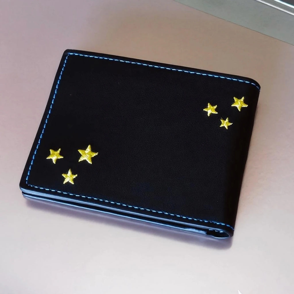 Cartoon Leather Wallet for Men |   Boy's Wallet |   "Those Who Hate Will Hate" Embroidery |   Ideal Choice for Holiday Gifts