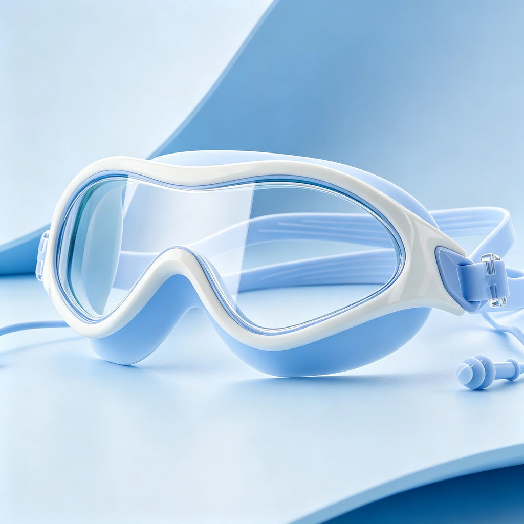 Children Swimming Glasses Boys and Girls Big Frame Anti-Fog Kids Pool Mask Water Swim Eyewear Silicone Diving Goggles