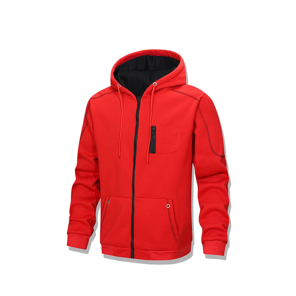 Men's Hooded Jacket Spring and Autumn Outdoor Sports Jacket Windproof Zip-up Sweatshirt High Quality Casual Sports Jacket