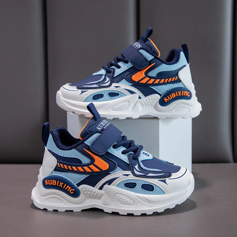 Kids Sneakers Children Casual Shoes 2026 New Trendy PU Leather Sports Shoes for Boy Girls Comfortable Running Shoes Gym Trainers