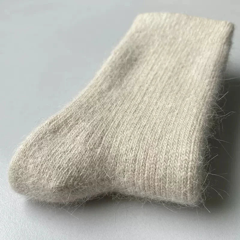 Wool Socks women's female Winter Warm Women Socks Super Thicker Solid Sheep Wool Against Cold Snow Thermal Socks Soft  1 Pairs