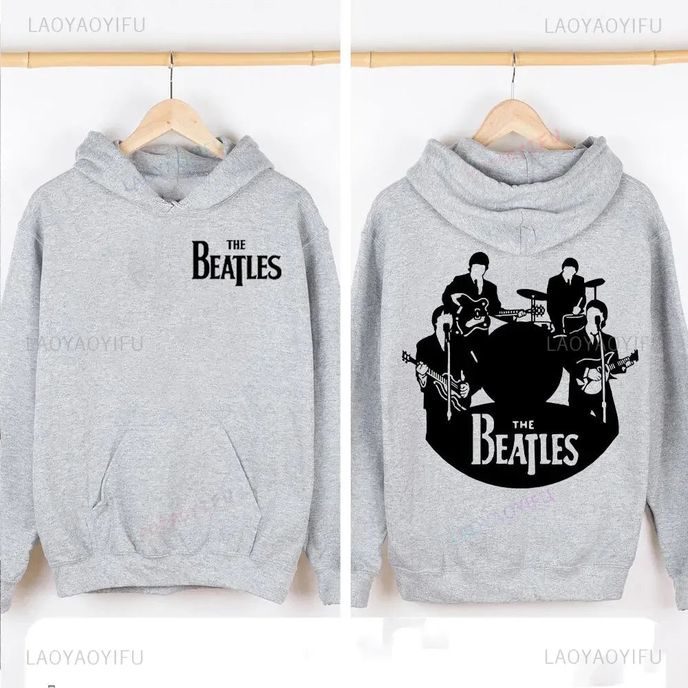 The B-Beatles Metal Rock Band Hoodie Men Women High Quality Sweatshirt Autumn Oversized Pullovers Autumn and Winter Long Sleeve