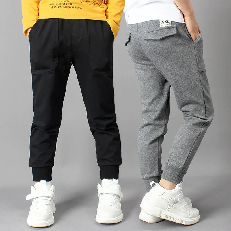 IENENS Kids Sports Pants Teen Clothes Boys Running Pants 5-13 Years Children Cotton Causal Trousers