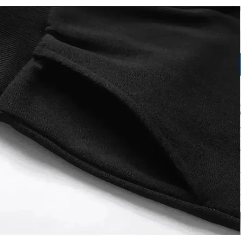 Men's Large Size Oversized Wide-Leg Sweatpants - Loose-Fit Trousers with Elastic Waist & Drawstring, Breathable Winter Pants