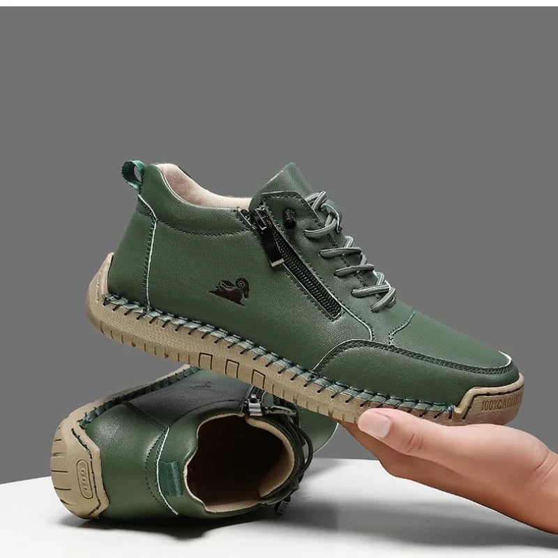 Women's Sneakers Handmade Leather Casual Shoes Outdoor Soft Sports Shoes for Men Classic Anti-slip Leather Shoe Zapatos De Mujer
