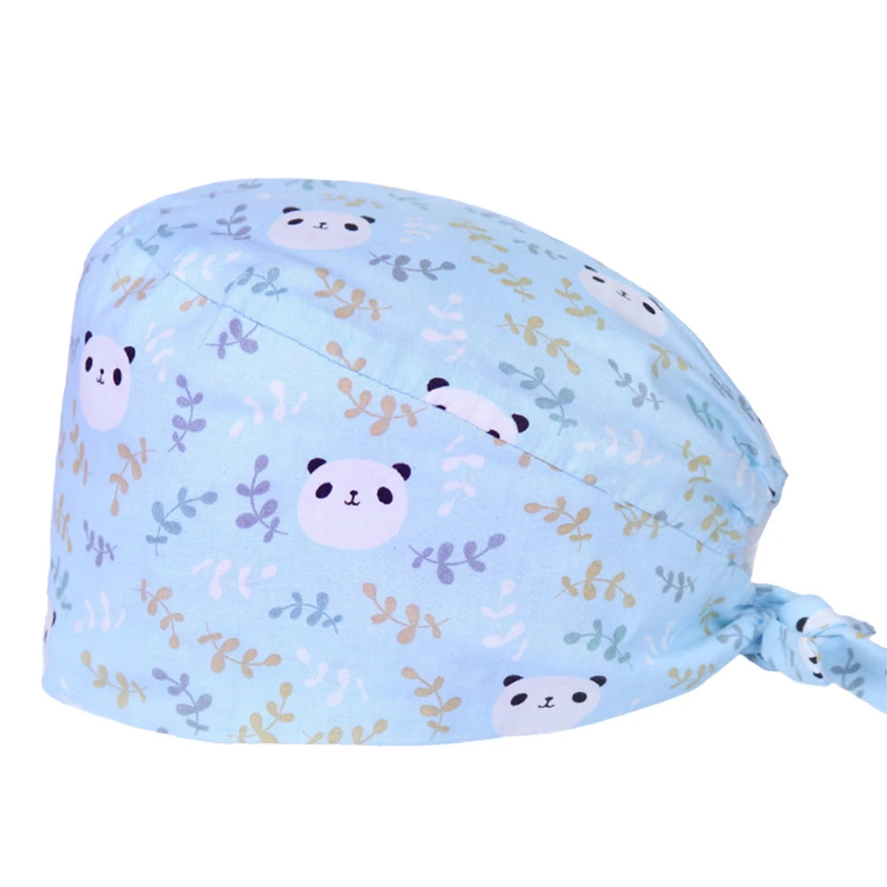 Women's Working Hats Cotton Adjustable Medical Nurse Caps Beauty Salon SPA Doctor Scrub Hat M909
