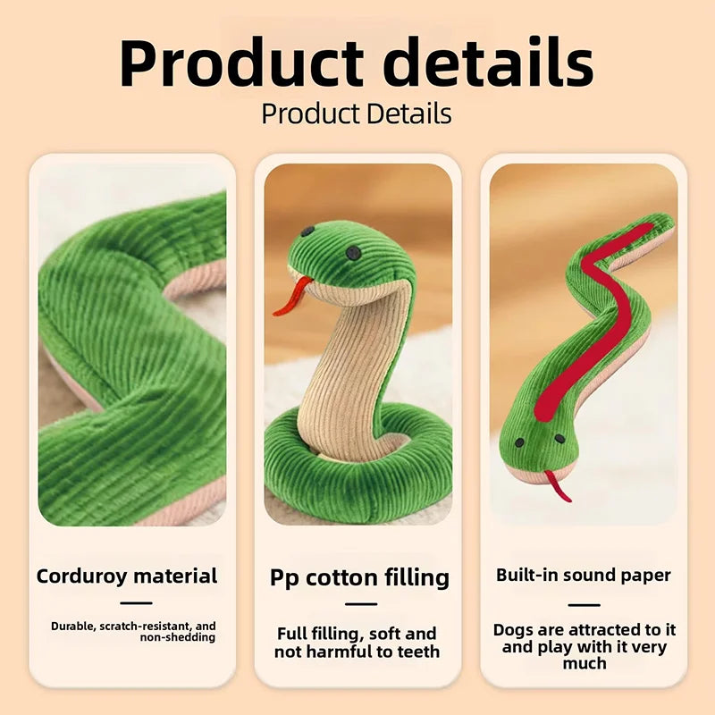 Snake Pet Toy Interactive Play Toy Kitten Kick Teaser Toy Bite Resistant Entertainment Toy For Indoor Cats Small Dogs Pet Supply