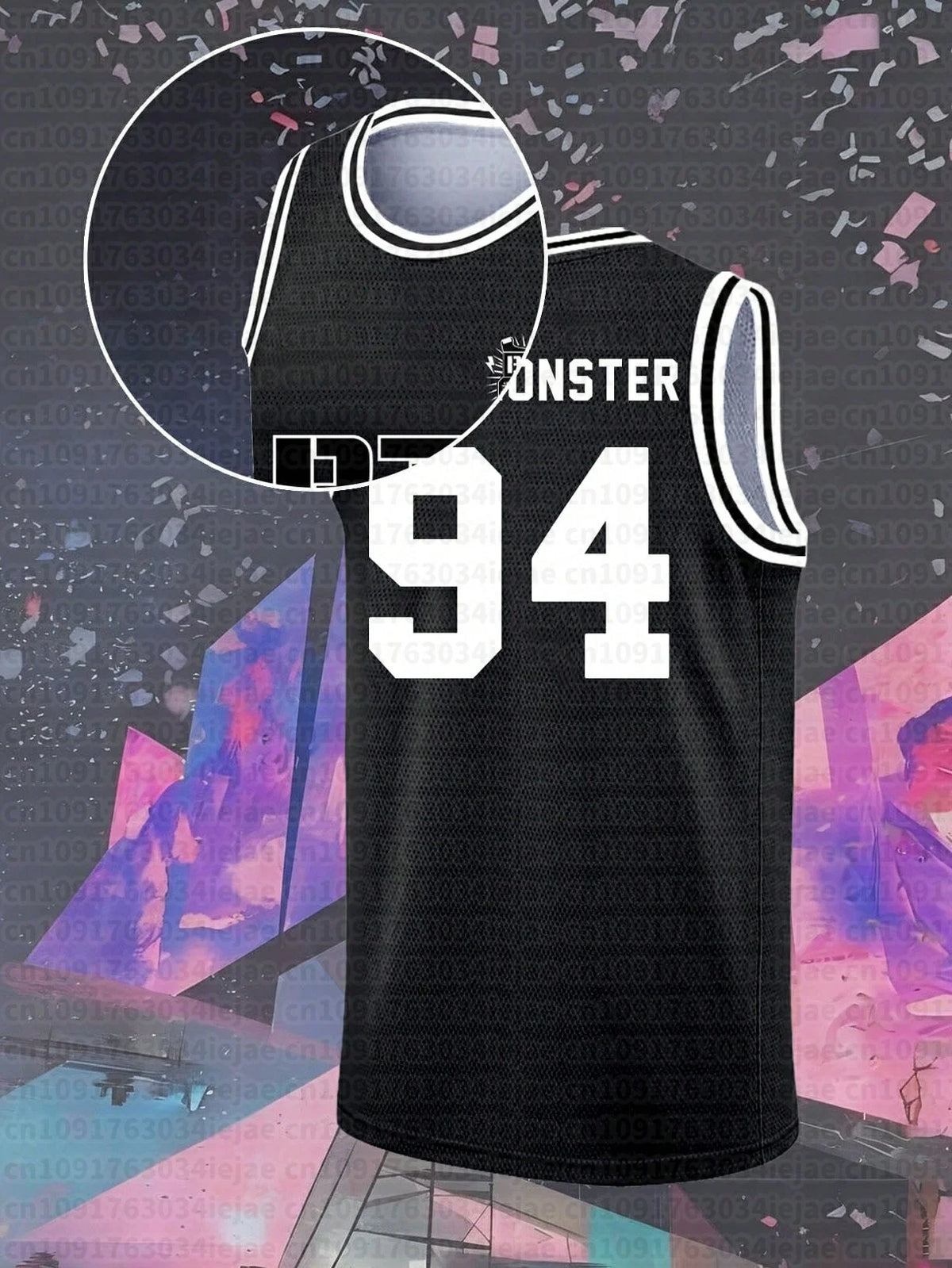 Men Kid Jersey Black Mesh Sleeveless Basketball Style Tank Fan Merch Casual Sport Streetwear Outfit