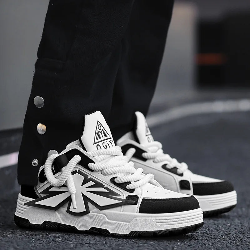 New Shoes Men Autumn Casual Platfrom Sneakers Trend Luxury Men Designer Skateboard Shoes Outdoor Lace-up Vulcanized Shoes Hombre