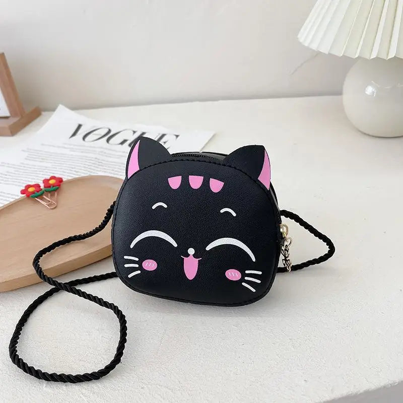New Cartoon Kids Bag Fashion Cute Cat Crossbody Bag Coin Wallet Lovely Hand Bags For Boys And Girls Mini Shoulder Bags Kids Gift
