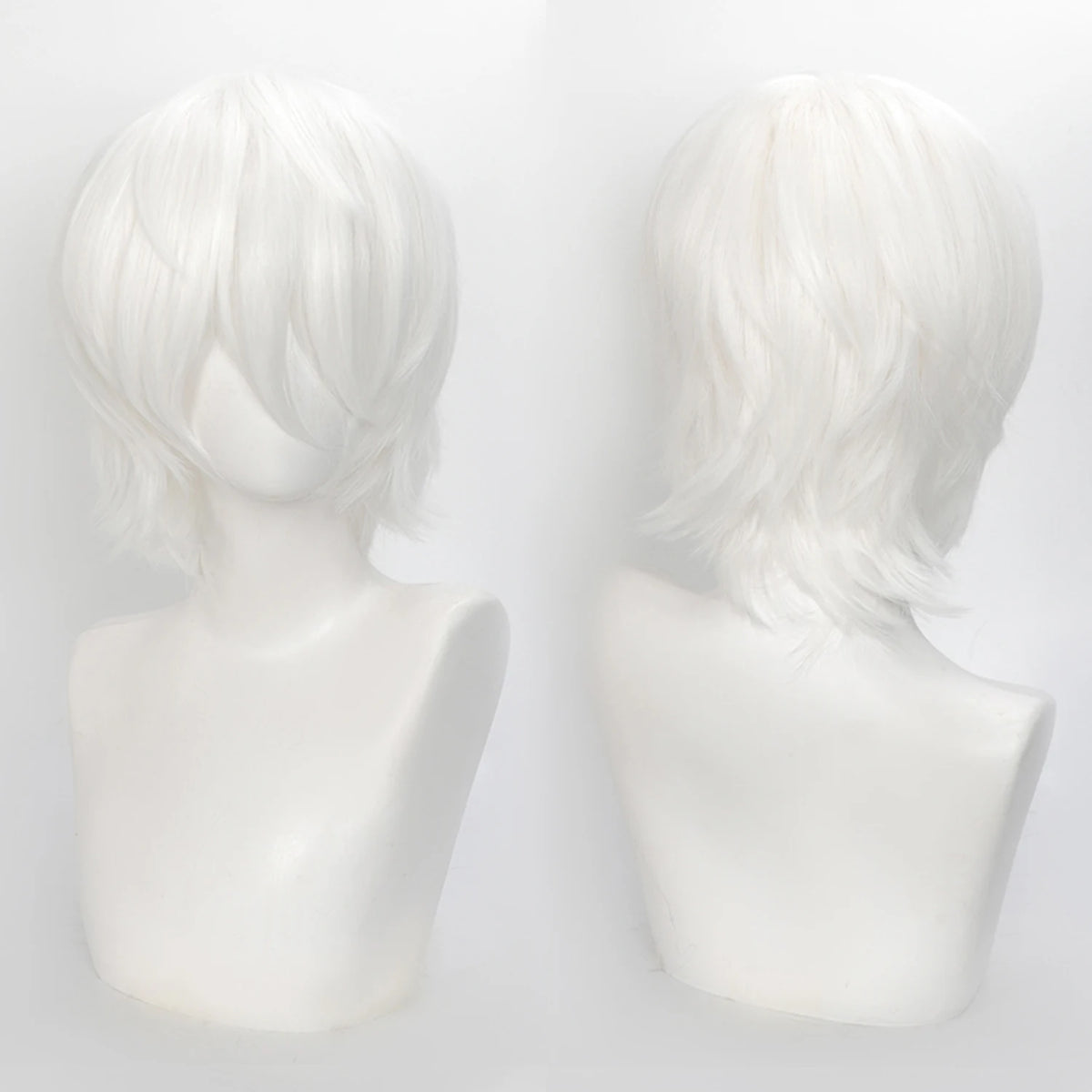 Short Wavy Bob Synthetic Wig with Air Bangs Heat Resistance Shoulder Length Curled 14inch Wigs for Daily Use Cosplay for Women