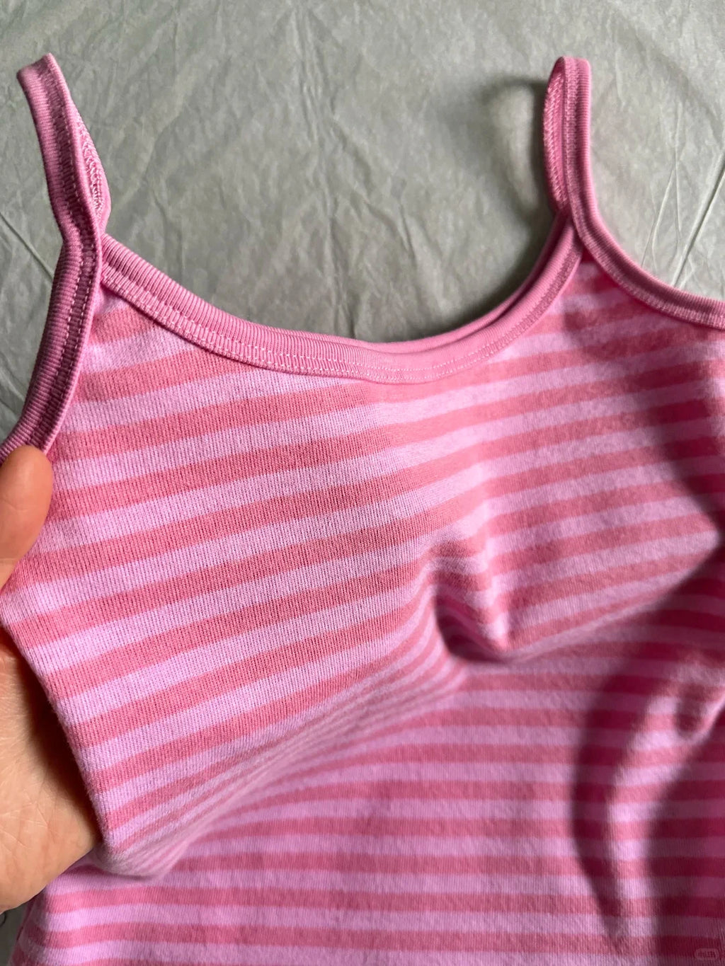 Pink Striped Collection Tshirt Women Simple Casual Cotton Buttons T-shirts Sweet Cute Preppy Style Camisole+Slim Short Pants Y2K