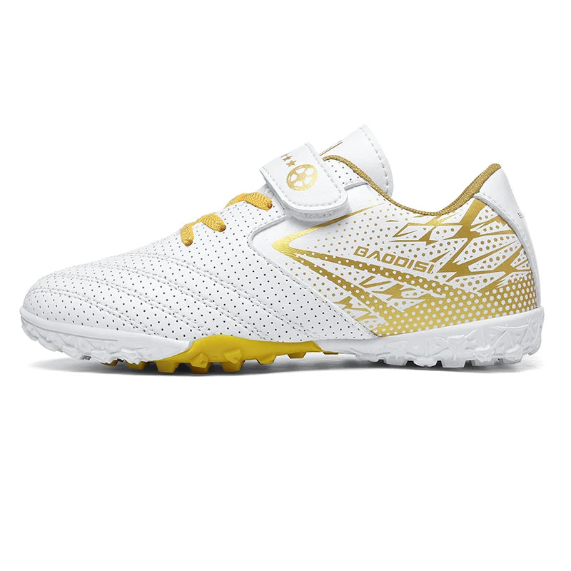 New Children Soccer Shoes Sports Society Field Boy Football Boots Futsal Fast Indoor Sneaker Original Ankle Football Boot Cleats
