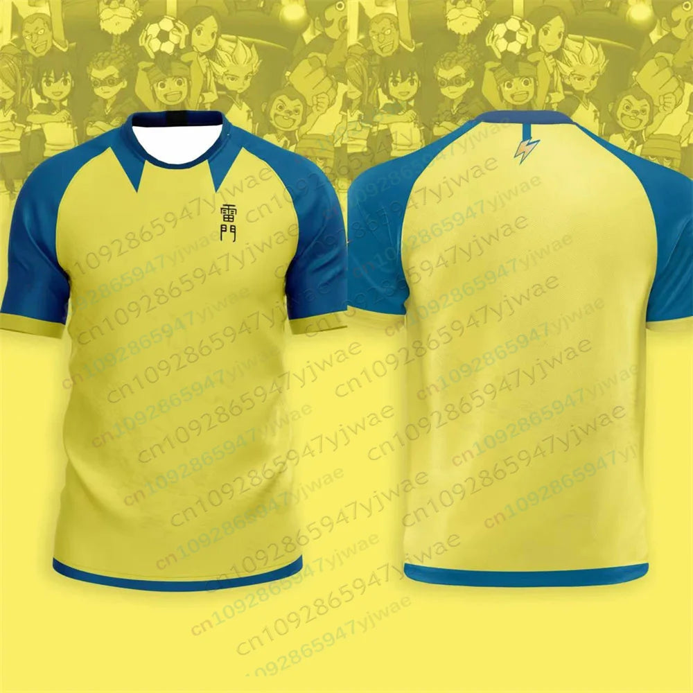Kid's Football Jersey Japanese Animation T-shirt Inazuma Eleven  Short-sleeved Summer Outdoor Training Sports Tee Adult T-shirt