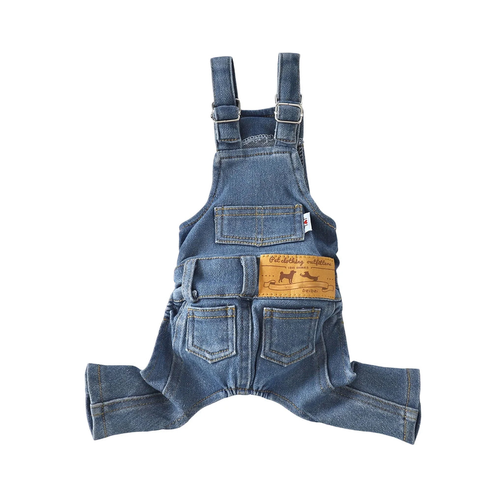 Fashion Pet Clothes Spring Autumn Lightweight Dog Clothing Breathable Denim Dog Overalls Stylish Outfit for Small Dogs