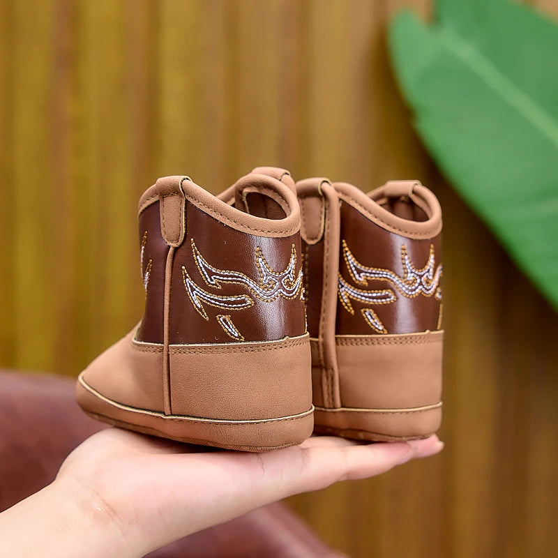 Spring, Autumn, and Winter Boots for 0-1 Year Old Boys and Girls, Casual and Fashionable Soft-Soled High-Top Baby Shoes with Side Velcro, Suitable for Daily Indoor and Outdoor Activities, Toddler Shoes