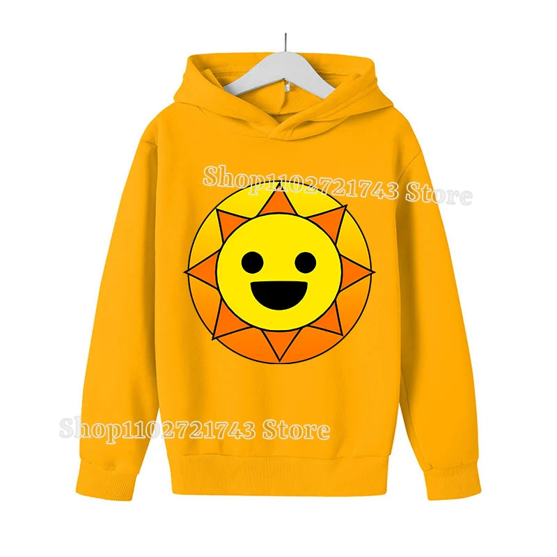 Sprunki Thick Hoodie for Children Anime Cartoon Fashion Sweatshirt Boys Girls Autumn Winter Hip Hop Hooded Hoodies Kids Clothes